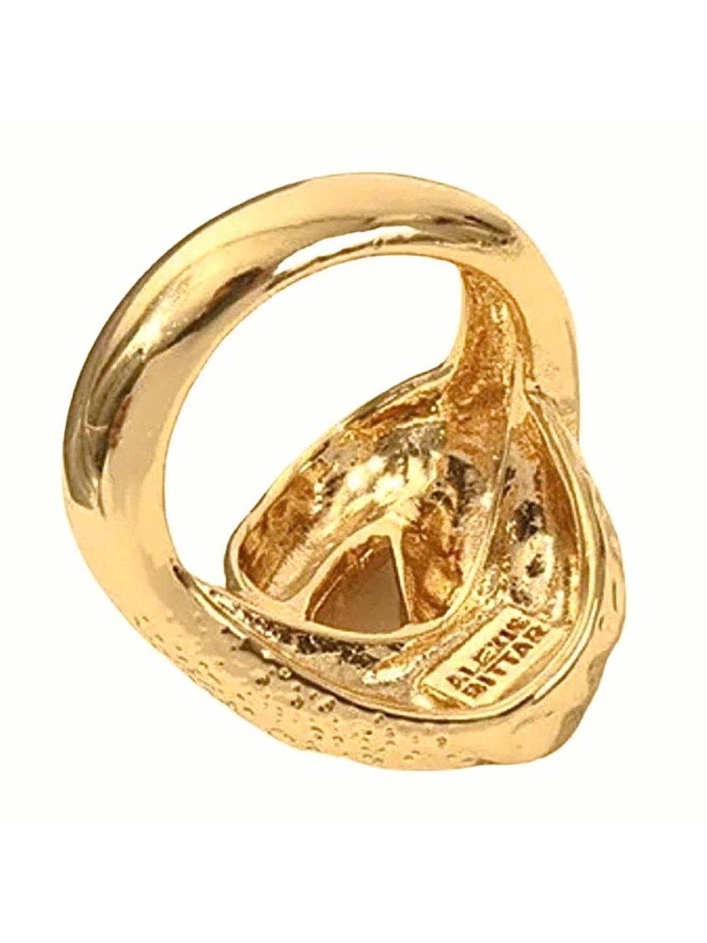 ALEXIS BITTAR Brut Gold Link Ring